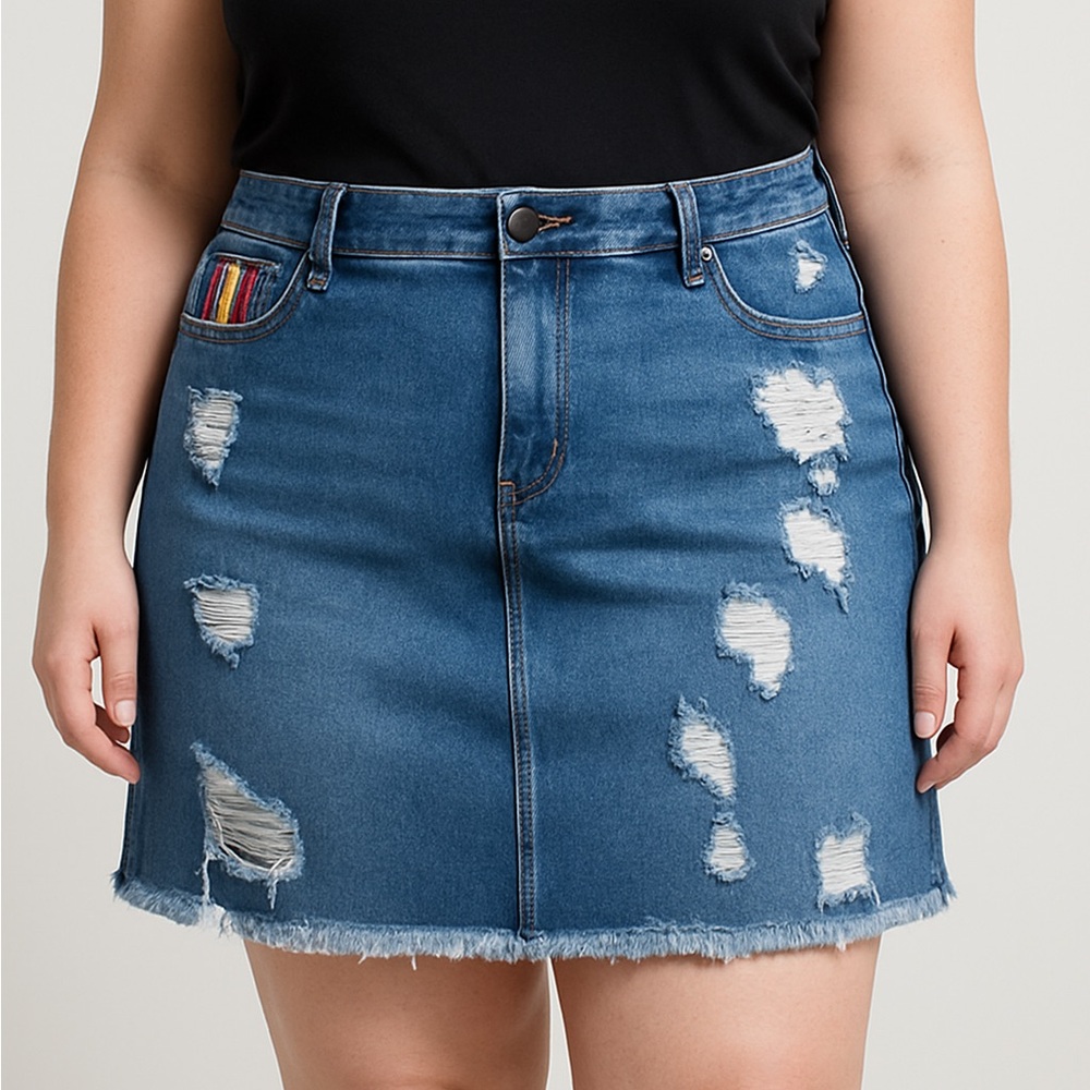 💙NWT Womens Lucky & Blessed Western Mini Skirt